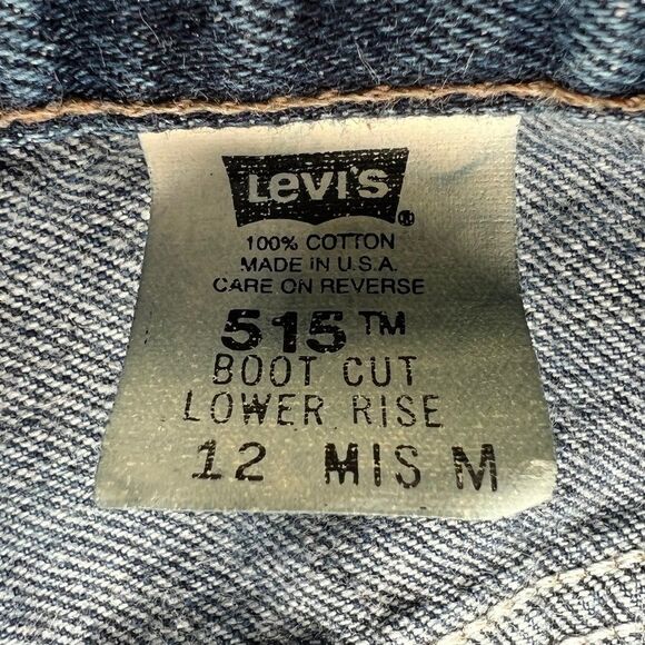 Levi's 515‎ Jeans Women's Size 12 Blue Bootcut Denim Jeans Made in USA! - Picture 9 of 10
